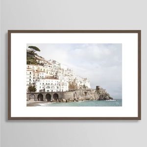 Large Italian coast framed print